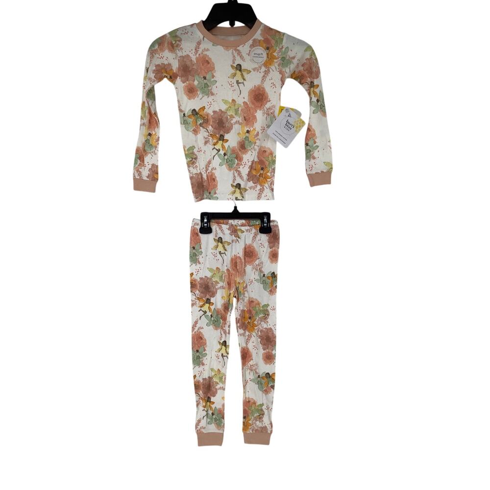 Burt's Bees Kid's 6Y Fairy Floral Organic Cotton Two Piece Pajamas Lounge H17-33